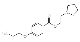 Benzoic acid,4-propoxy-, 2-(1-pyrrolidinyl)ethyl ester Structure