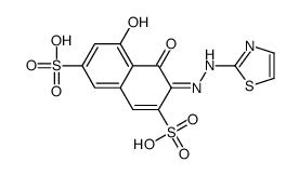 4,5-Dihydroxy-3-[(thiazol-2-yl)azo]-2,7-naphthalenedisulfonic acid structure