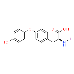 2-amino-3-[4-(4-hydroxyphenoxy)-3-iodophenyl]propanoic acid结构式