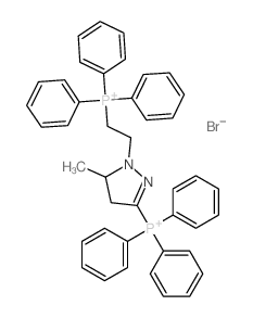 Phosphonium,[4,5-dihydro-5-methyl-1-[2-(triphenylphosphonio)ethyl]-1H-pyrazol-3-yl]triphenyl-,dibromide (9CI) structure