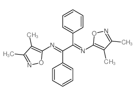 N,N-bis(3,4-dimethyloxazol-5-yl)-1,2-diphenyl-ethane-1,2-diimine structure