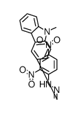 N-[(E)-(9-methylcarbazol-3-yl)methylideneamino]-2,4-dinitroaniline Structure