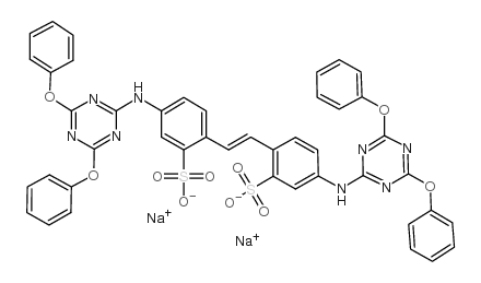 2,2'-(1,2-ETHENDIYL)BIS(5-(4,6-DIPHENOXY)-2--TRIAZINYLAMINO)BENZENESULFONIC ACID, DISODIUM SALT Structure