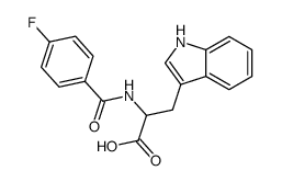 2-[(4-fluorobenzoyl)amino]-3-(1H-indol-3-yl)propanoic acid结构式