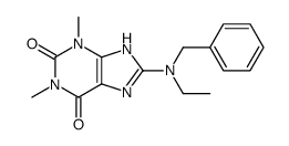 8-[benzyl(ethyl)amino]-1,3-dimethyl-7H-purine-2,6-dione结构式