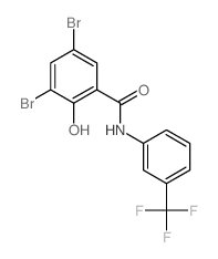 Benzamide,3,5-dibromo-2-hydroxy-N-[3-(trifluoromethyl)phenyl]- picture