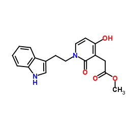 Methyl {4-hydroxy-1-[2-(1H-indol-3-yl)ethyl]-2-oxo-1,2-dihydro-3-pyridinyl}acetate Structure