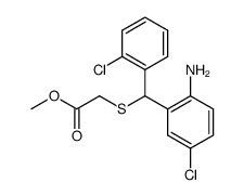 [(2-amino-5-chlorophenyl)-(2-chlorophenyl)-methylsulfanyl]acetic acid methyl ester Structure