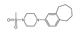 1-methylsulfonyl-4-(6,7,8,9-tetrahydro-5H-benzo[7]annulen-3-yl)piperazine结构式