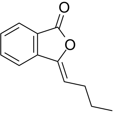 3-正丁烯基苯酞； 3-亚丁基-1(3H)-异苯并呋喃星空app结构式