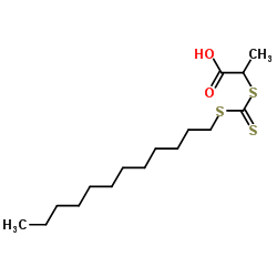 2-{[(十二烷基硫烷基)硫代甲酰基]硫烷基}丙酸 RAFT结构式