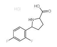 5-(2,4-difluorophenyl)pyrrolidine-2-carboxylic acid structure