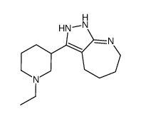 Pyrazolo[3,4-b]azepine, 3-(1-ethyl-3-piperidinyl)-1,4,5,6,7,8-hexahydro- (9CI) Structure