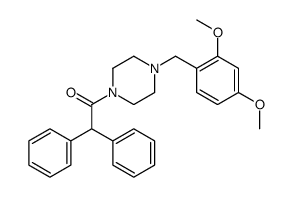 1-[4-[(2,4-dimethoxyphenyl)methyl]piperazin-1-yl]-2,2-diphenylethanone Structure