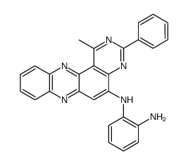 N-[1-Methyl-3-phenylpyrimido[5,4-a]phenazin-5-yl]-1,2-benzenediamine结构式