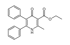 2-methyl-4-oxo-5,6-diphenyl-1,4-dihydro-pyridine-3-carboxylic acid ethyl ester Structure