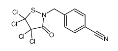 4-[(4,4,5,5-tetrachloro-3-oxo-1,2-thiazolidin-2-yl)methyl]benzonitrile Structure