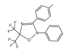 2-phenyl-3-p-tolyl-5,5-bis-trifluoromethyl-2,5-dihydro-[1,2,4]oxadiazole Structure