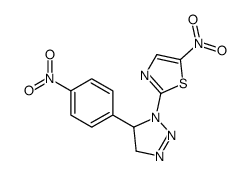 5-nitro-2-[5-(4-nitrophenyl)-4,5-dihydrotriazol-1-yl]-1,3-thiazole Structure