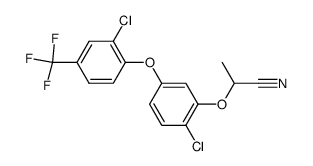 α-[3-(2'-chloro-4'-trifluoromethylphenoxy)-6-chlorophenoxy]propionitrile结构式