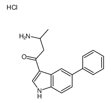 [4-oxo-4-(5-phenyl-1H-indol-3-yl)butan-2-yl]azanium,chloride Structure