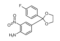 4-[2-(4-fluorophenyl)-1,3-dioxolan-2-yl]-2-nitroaniline Structure