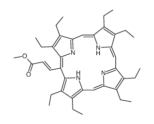 3-(2,3,7,8,12,13,17,18-octaethyl-21H,23H-porphin-5-yl)-acrylic acid methyl ester结构式