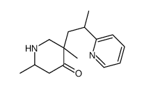 2,5-dimethyl-5-(2-pyridin-2-ylpropyl)piperidin-4-one结构式