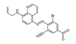 3-bromo-5-nitro-2-[[8-(prop-2-enylamino)quinolin-5-yl]diazenyl]benzonitrile Structure