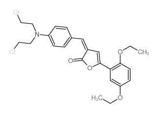 3-[[4-[bis(2-chloroethyl)amino]phenyl]methylidene]-5-(2,5-diethoxyphenyl)furan-2-one结构式