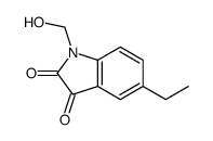 1H-Indole-2,3-dione,5-ethyl-1-(hydroxymethyl)-(9CI)结构式