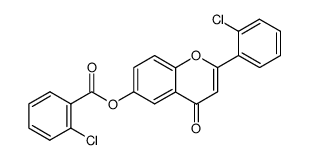 2-(2-chlorophenyl)-4-oxo-4H-chromen-6-yl 2-chlorobenzoate结构式