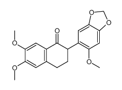 6,7-dimethoxy-2-(2-methoxy-4,5-methylenedioxyphenyl)-3,4-dihydronaphthalen-1(2H)-one结构式