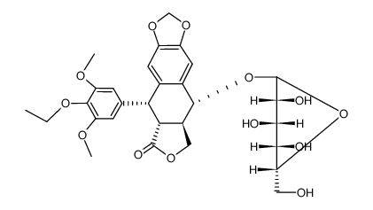 (5R,5aα)-5,8,8aβ,9-Tetrahydro-9β-(β-D-glucopyranosyloxy)-5β-(3,5-dimethoxy-4-ethoxyphenyl)furo[3',4':6,7]naphtho[2,3-d]-1,3-dioxol-6(5aH)-one picture