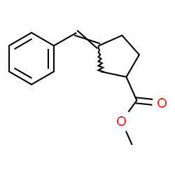 3-Benzylidenecyclopentane-1-carboxylic acid methyl ester结构式