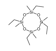 2,4,6,8-tetraethyl-2,4,6,8-tetramethyl-cyclotetrasiloxane Structure