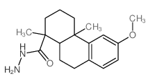 6-methoxy-1,4a-dimethyl-2,3,4,9,10,10a-hexahydrophenanthrene-1-carbohydrazide structure