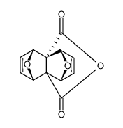 exo,exo-11,12-dioxatetracyclo[6.2.1.13,6.02,7]dodeca-4,9-diene 2,7-dicarboxylic acid anhydride Structure