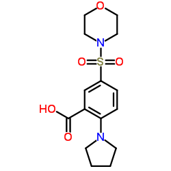 5-(4-Morpholinylsulfonyl)-2-(1-pyrrolidinyl)benzoic acid结构式