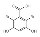 2,6-dibromo-3,5-dihydroxybenzoic acid structure