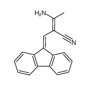 (E)-1-(9'-fluorenylidene)-2-cyano-3-amino-2-butene结构式