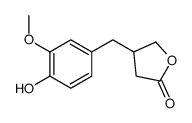 4-[(4-hydroxy-3-methoxyphenyl)methyl]oxolan-2-one Structure