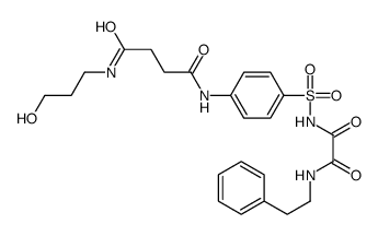 N-(3-hydroxypropyl)-N'-[4-[[2-oxo-2-(2-phenylethylamino)acetyl]sulfamoyl]phenyl]butanediamide结构式