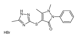 4-((5-Methyl-4H-1,2,4-triazol-3-yl)thio)antipyrine hydrobromide结构式