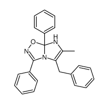 5-benzyl-6-methyl-3,7a-diphenyl-7,7a-dihydroimidazo(1,2-d)-1,2,4-oxadiazole结构式