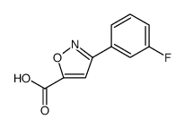 3-(3-FLUORO-PHENYL)-ISOXAZOLE-5-CARBOXYLIC ACID Structure