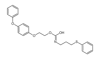 2-(4-phenoxyphenoxy)ethyl N-(3-phenylsulfanylpropyl)carbamate结构式