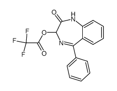 Trifluoro-acetic acid 2-oxo-5-phenyl-2,3-dihydro-1H-benzo[e][1,4]diazepin-3-yl ester Structure