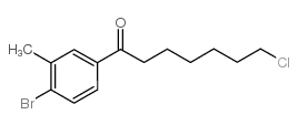 1-(4-BROMO-3-METHYLPHENYL)-7-CHLORO-1-OXOHEPTANE结构式