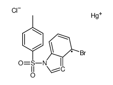 [4-bromo-1-(4-methylphenyl)sulfonylindol-3-yl]-chloromercury Structure